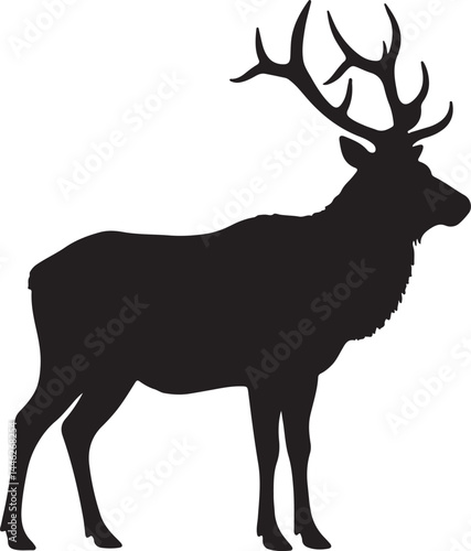 Wapiti Vector Silhouette