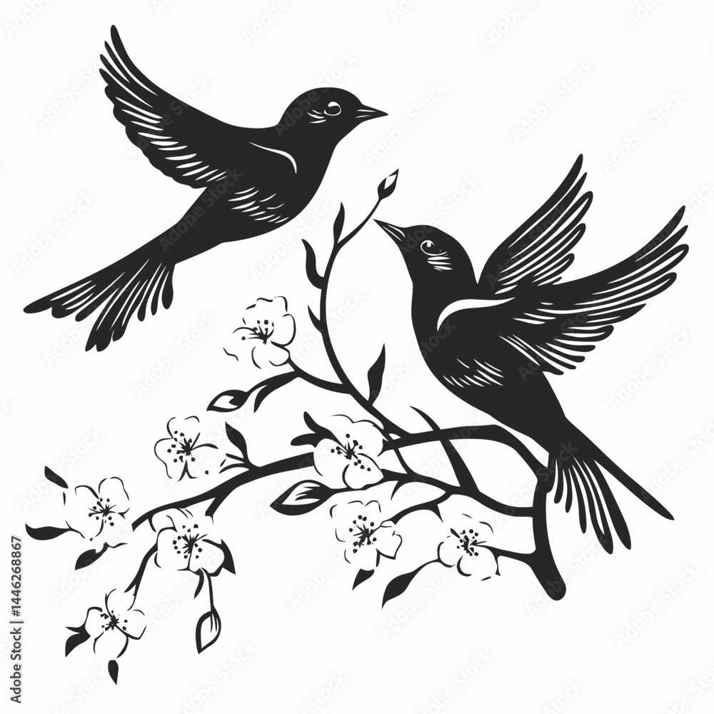 Obraz premium bird on a branch