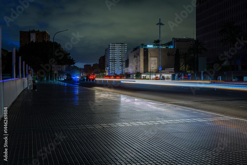 Streets in central Malaga during a power outage in Spain