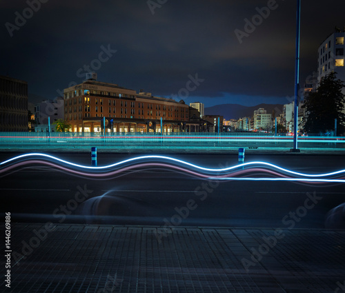 Streets in central Malaga during a power outage in Spain