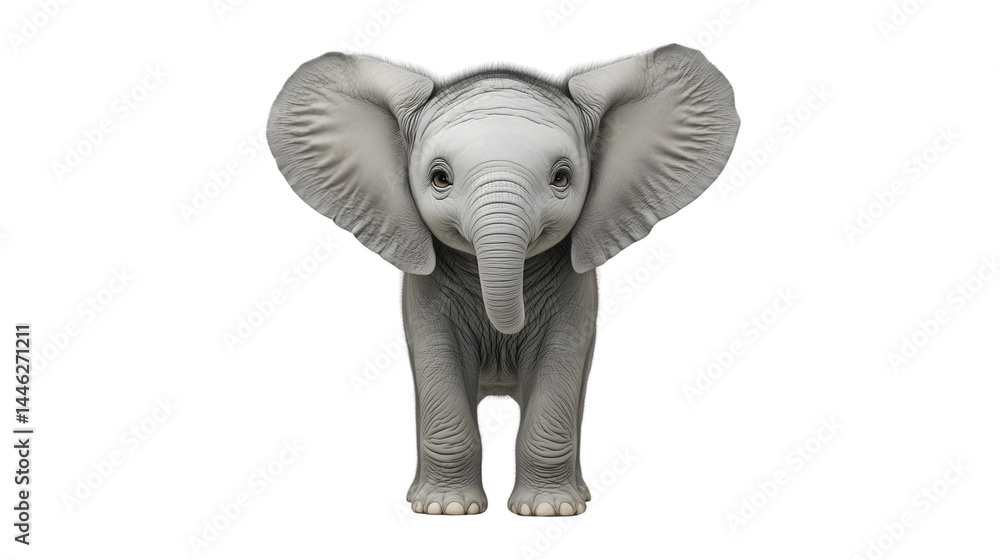 Adorable Baby Elephant with Large Ears and Curious Eyes Perfect for Wildlife Nature and Cons Adorable Baby Elephant with Large Ears and Curious Eyes Perfect for Wildlife Nature and Cons