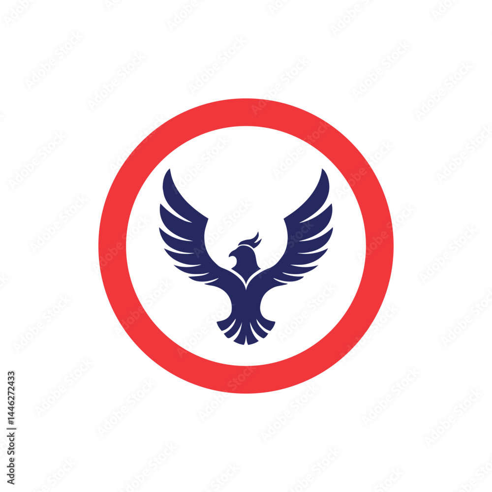 Obraz premium eagle falcon logo design vector