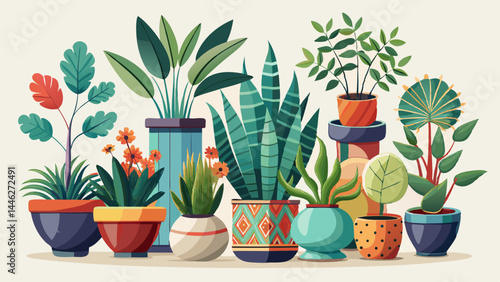 A graceful collection of ornamental houseplants in stylish pots.
From leafy ferns to elegant succulents, each one adds calm.
Clean lines and soft shadows enhance natural beauty.
Perfect for interior-t