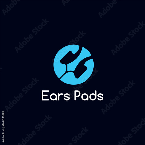earpad logo design vector