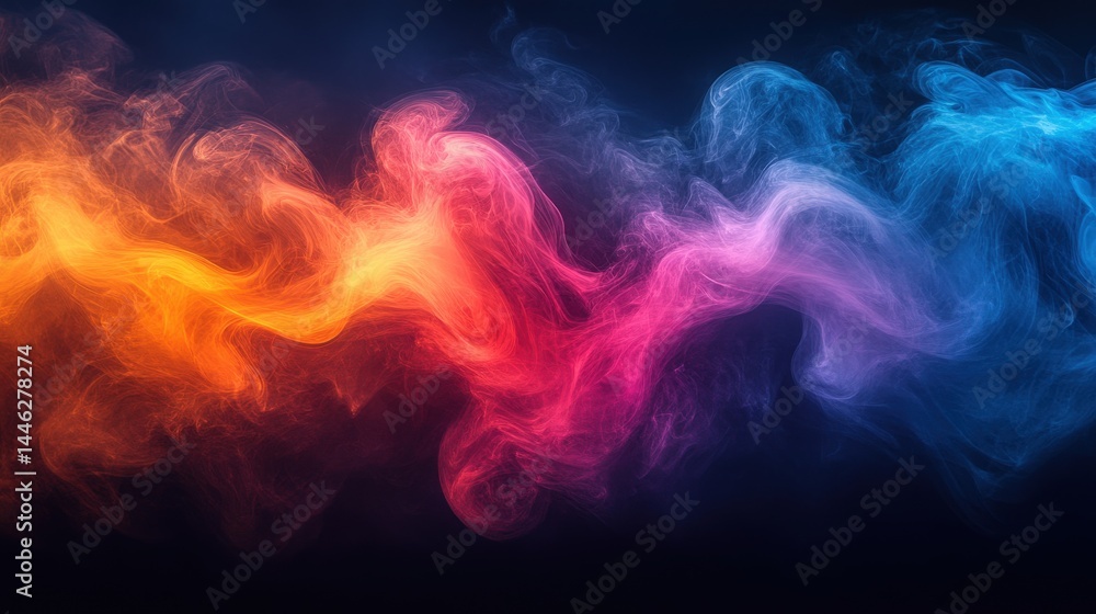 Mesmerizing Flow: An abstract composition of dynamic colorful smoke streams Mesmerizing Flow: An abstract composition of dynamic colorful smoke streams