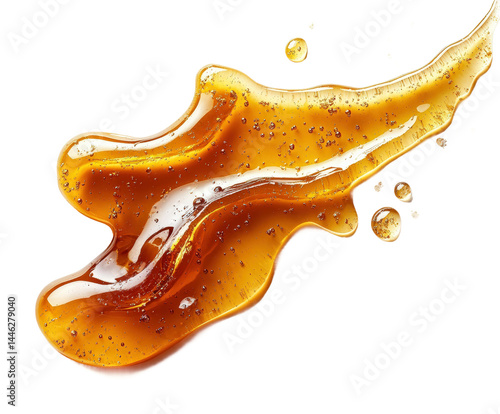 Canvas Print Dripping honey action kitchen food bright isolated on transparent background