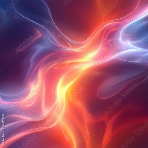 Wallpaper Mural Vibrant Neon Light Swirls in Dark Background with Glowing Colors Torontodigital.ca