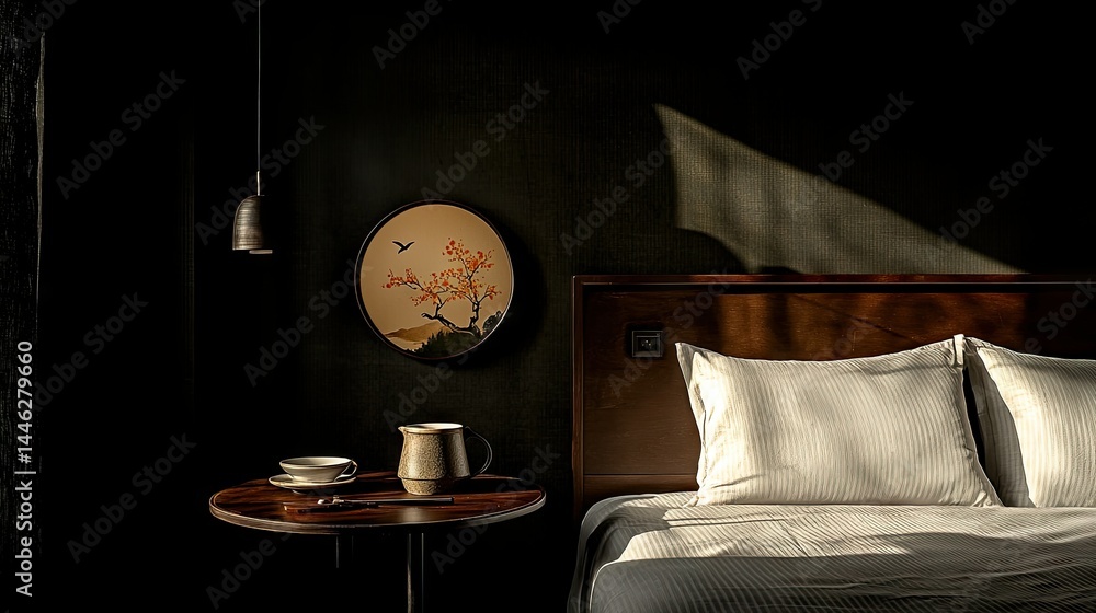 A Luxurious Hotel Room Interior Decoration With Minimalist Aesthetics