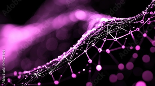 Obraz na płótnie A network of interconnected nodes displayed in beautiful abstract form w salonie