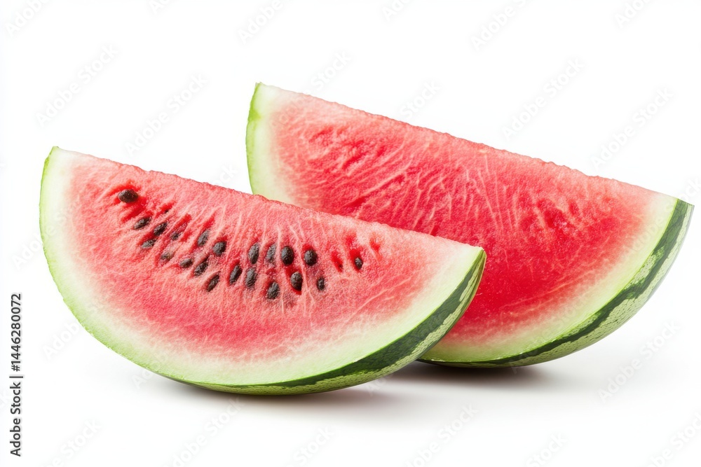 Juicy watermelon slices perfect summer treat bright red flesh black seeds refreshing sweet thirst Juicy watermelon slices perfect summer treat bright red flesh black seeds refreshing sweet thirst