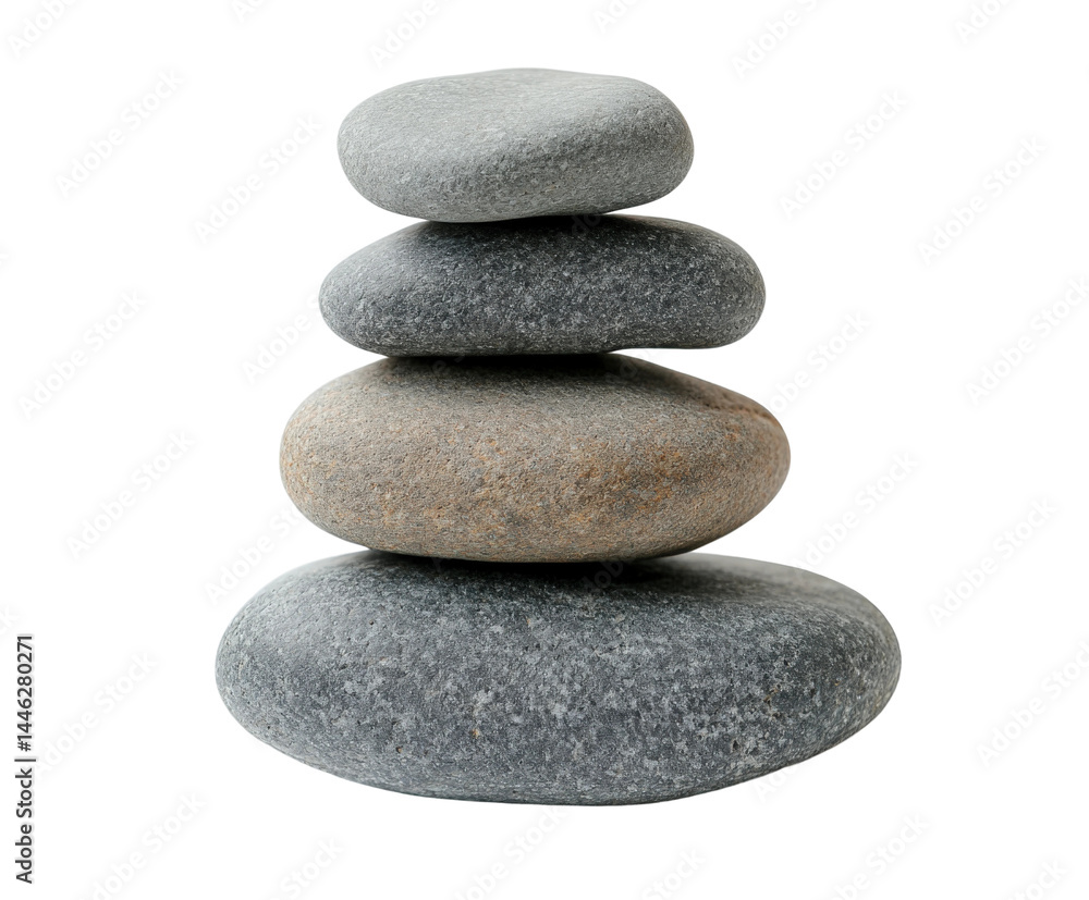 Balanced stone tower formation nature serenity isolated on transparent background Balanced stone tower formation nature serenity isolated on transparent background