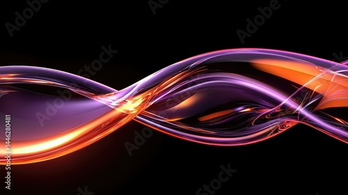 Obraz na płótnie Abstract illustration showcasing fluid lines with vivid colors and dynamic curvature w salonie