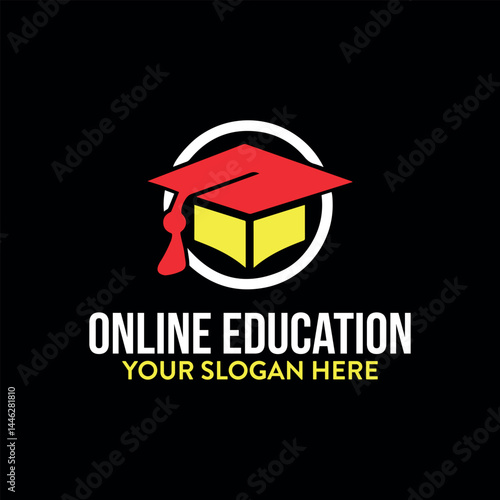 online education logo design vector