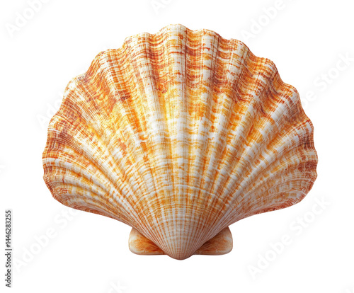 Artistic shell display beachfront natural isolated on transparent background