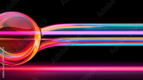 Obraz na płótnie A brightly colored abstract artwork with neon light effects w salonie