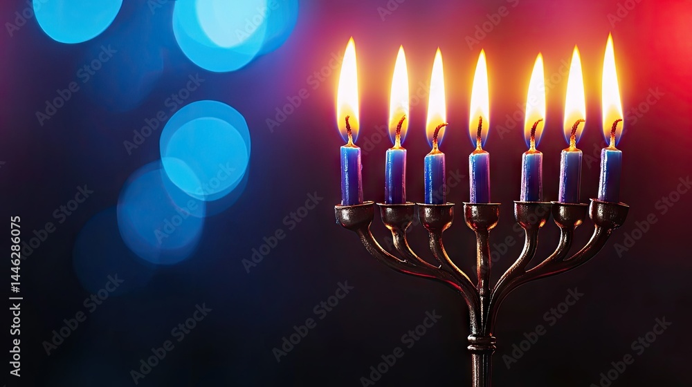 Lit Candles Shining Brightly in a Festive and Moody Atmosphere
