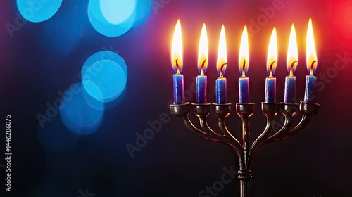 Obraz na płótnie Lit Candles Shining Brightly in a Festive and Moody Atmosphere w salonie