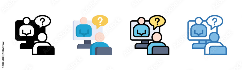 Online Interview Icon Online Interview Icon
