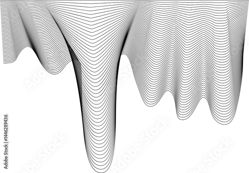 Elegant, flowing contour lines form a silky, smooth wave pattern with soft undulating folds and curves.