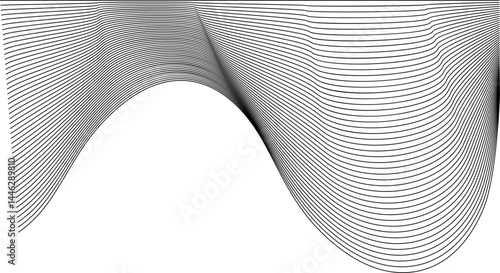 Fluid, rhythmic wave patterns formed by soft, continuous lines create a dynamic, organic motion.