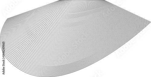 A composition of wavy, overlapping lines forms fluid, weightless shapes with a sense of organic movement.