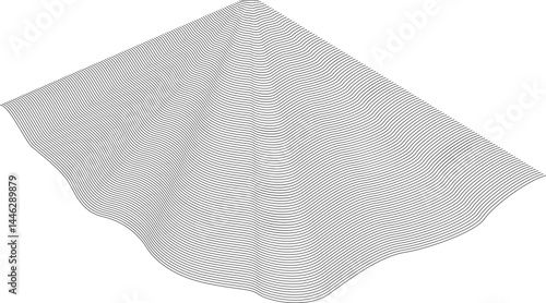 Soft, weightless contour lines create a pattern that mimics the gentle flow of floating fabric.