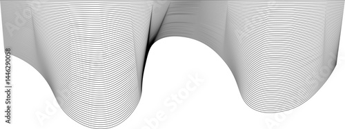 Smooth, flowing contours create motion-inspired abstract patterns with a simple, elegant structure.