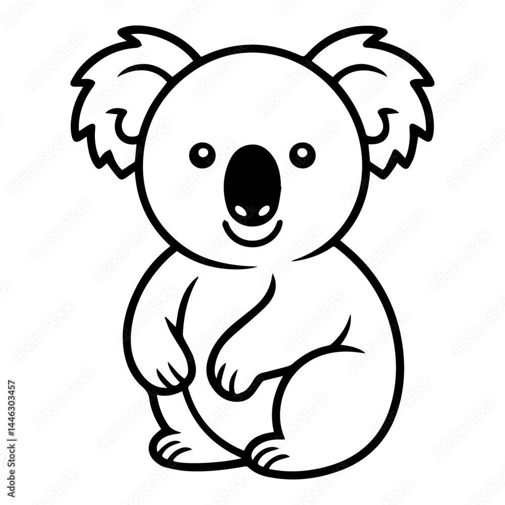 Obraz premium Cute Koala Bear Cartoon Illustration