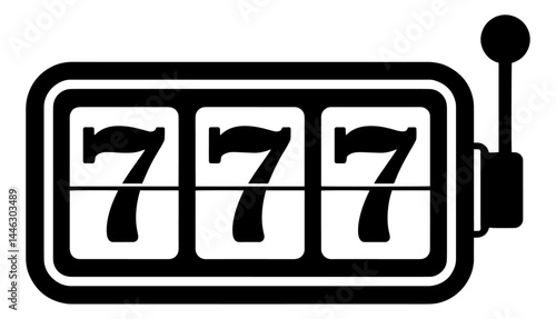 Lucky Sevens Slot Machine Jackpot Illustration
