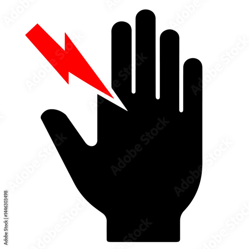 High Voltage Warning Electrical Shock Hazard Symbol