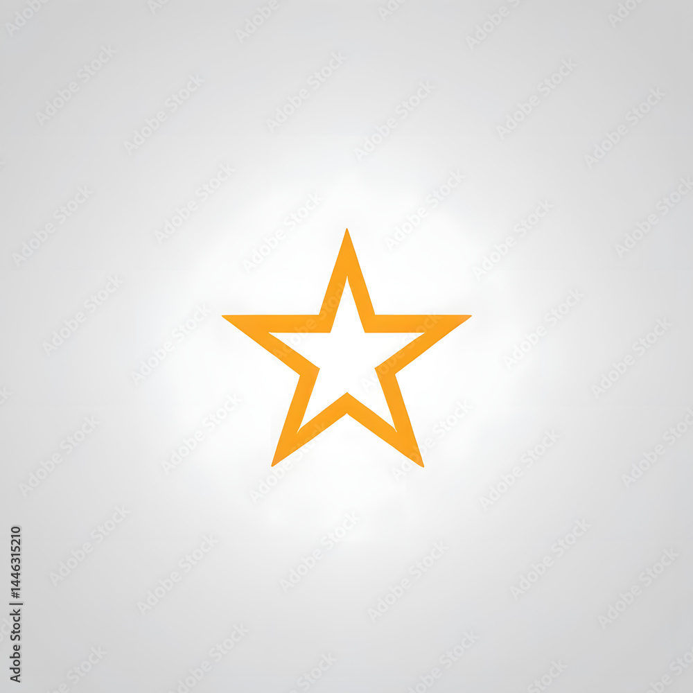 Obraz premium golden star on white background