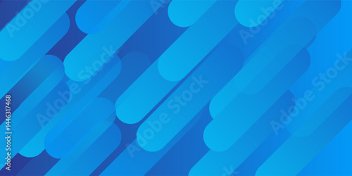 Abstract blue background with diagonal lines. Dynamic shapes composition. Vector illustration