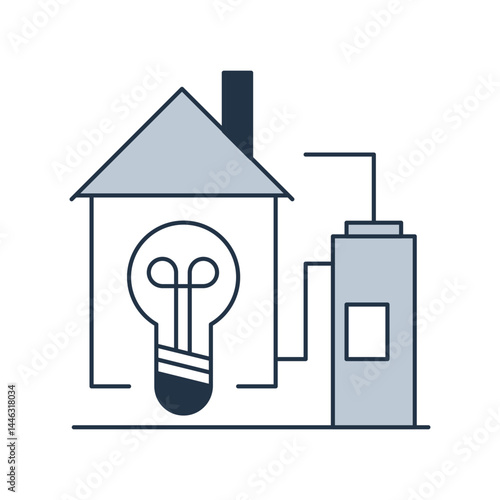 Energy from biomass vector icon