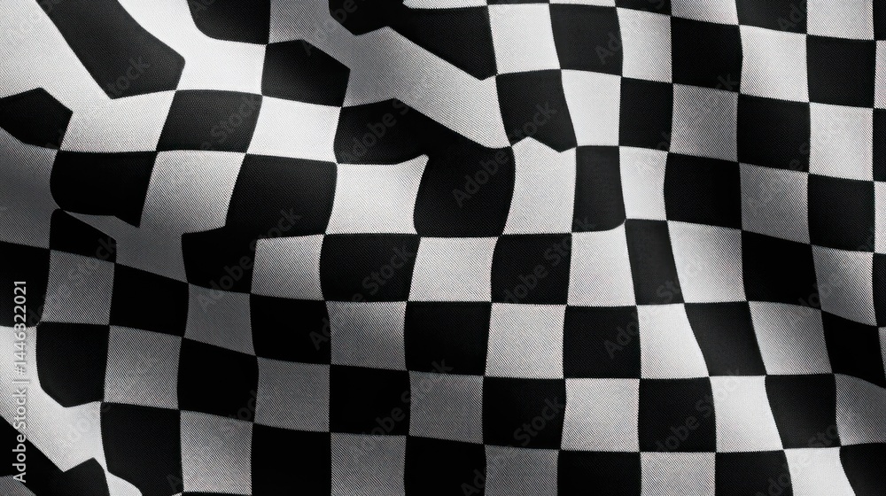 Fototapeta premium Checkered flag waving