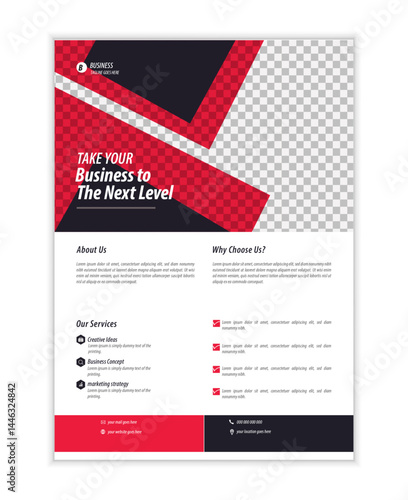 Corporate business flyer, modern business flyer template, abstract business flyer, editable vector template design.