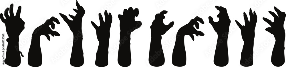 Creepy Zombie Hand Silhouettes Creepy Zombie Hand Silhouettes