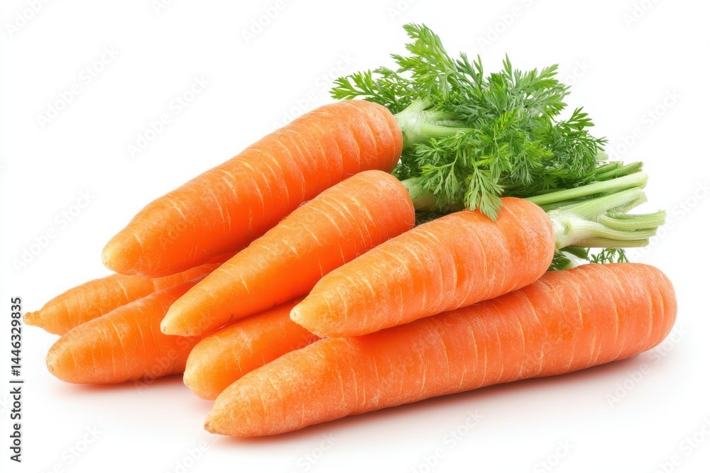Fresh organic carrots bunch vibrant orange healthy vegetable food bright studio shot clean Fresh organic carrots bunch vibrant orange healthy vegetable food bright studio shot clean