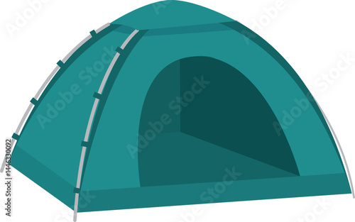 Colored camping tent icon. Vector