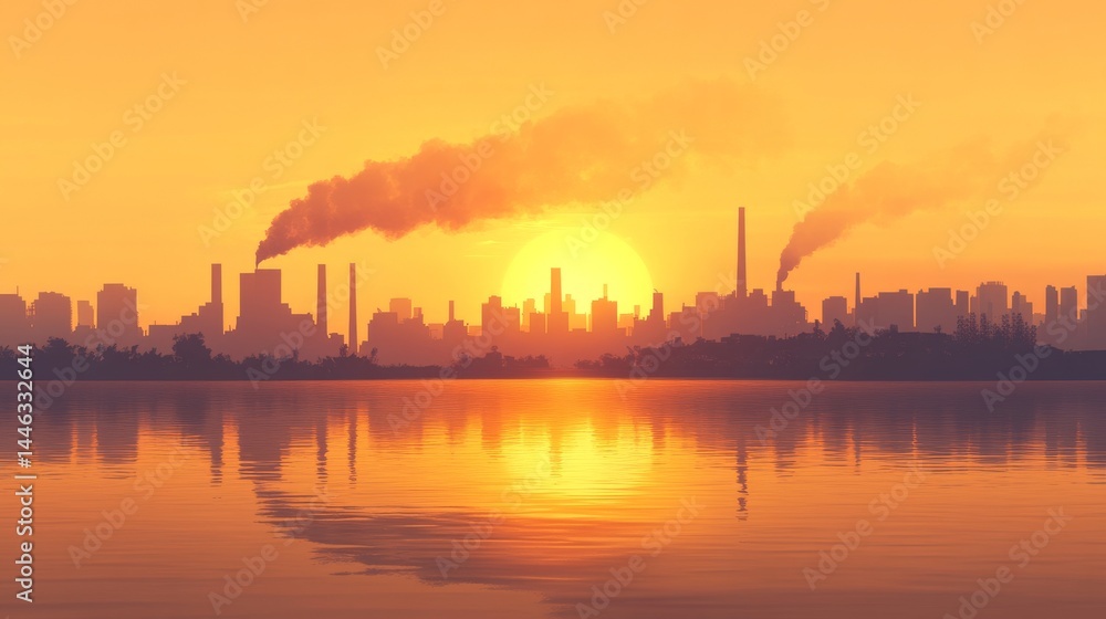 Dissolving Horizon is an illustration symbolizing change through a dramatic city skyline dissolving into smoke and fire Dissolving Horizon is an illustration symbolizing change through a dramatic city skyline dissolving into smoke and fire