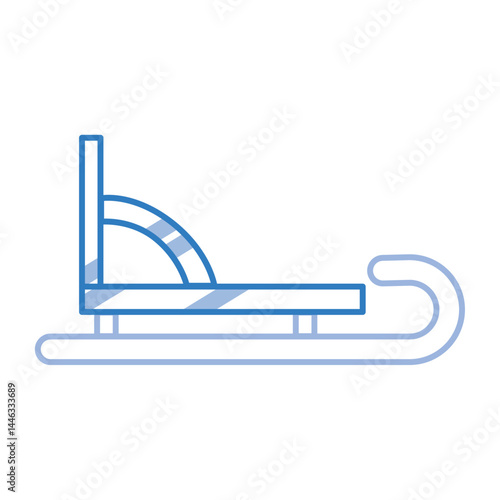 Luge winter sports icon. Vector