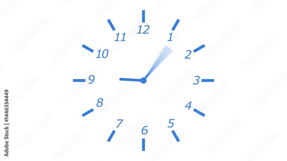 Stylish Timer Animation in Minimalist Clock Style Stylish Timer Animation in Minimalist Clock Style
