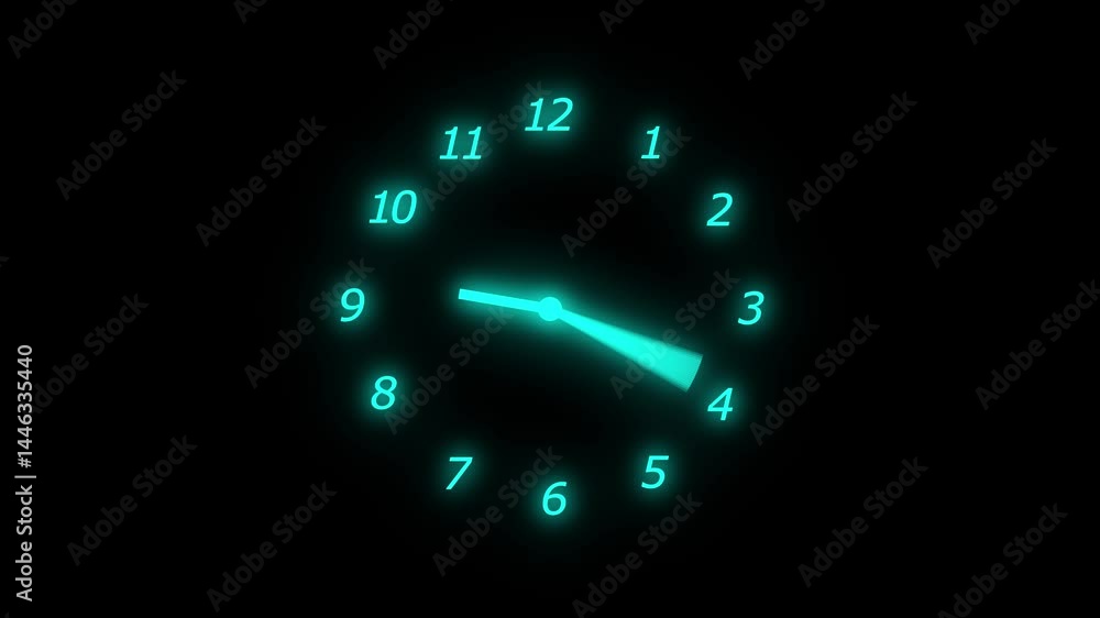 Minimalist Analog Clock Isolated, Creative Countdown Clock Animation with Smooth Motion Minimalist Analog Clock Isolated, Creative Countdown Clock Animation with Smooth Motion