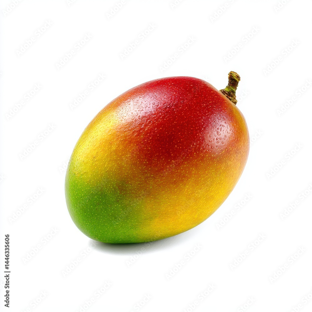 Isolated ripe mango fruit close up on white background Isolated ripe mango fruit close up on white background