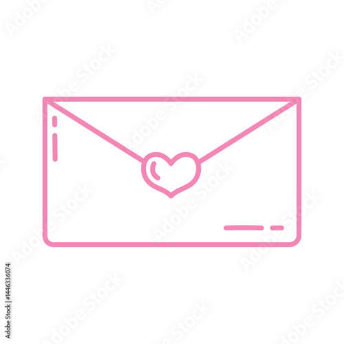 Romantic love letter. Vector
