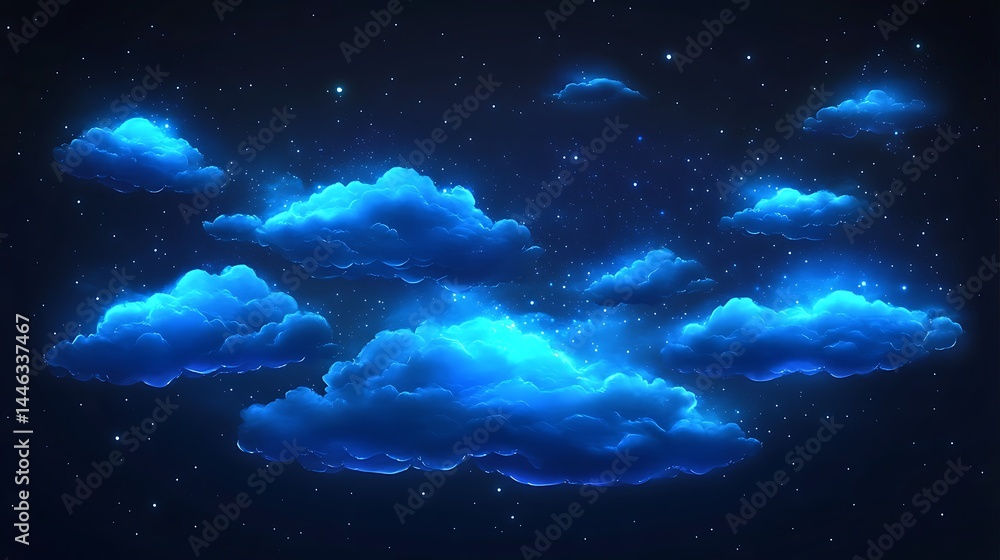 Fototapeta premium Luminous night sky magic wallpapers