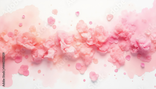 Abstract watercolor texture with pink hues, soft and dreamy composition, artistic design, copy space