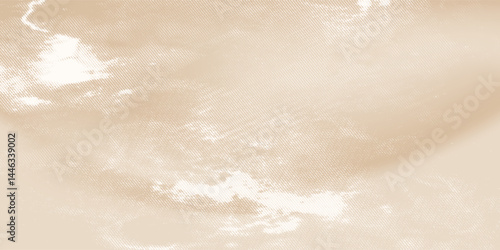 Ecru gradient with texture of eggshell. Pastel light beige background, modern dotted vector design, paper texture.