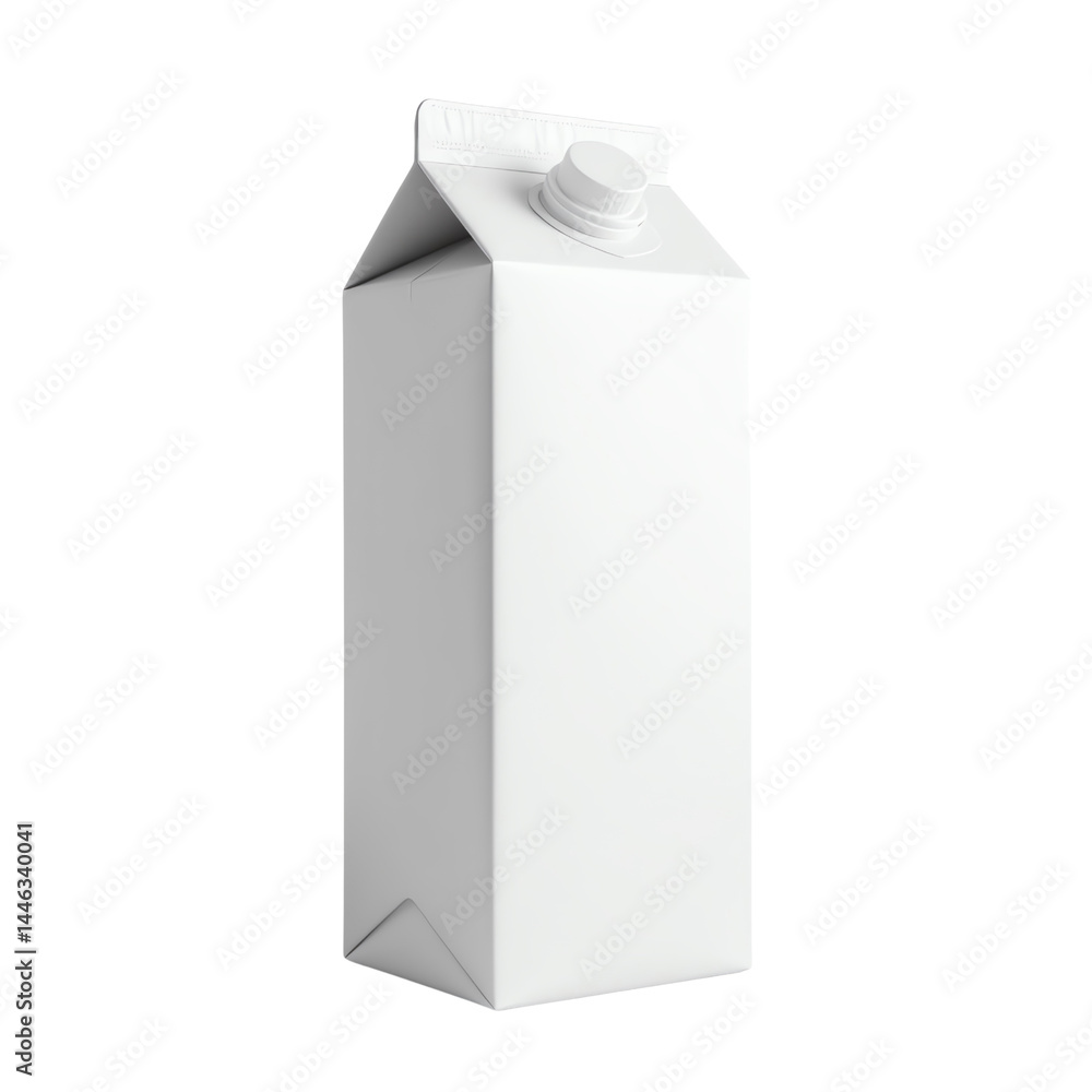 Blank milk carton ready for branding and use. Blank milk carton ready for branding and use.