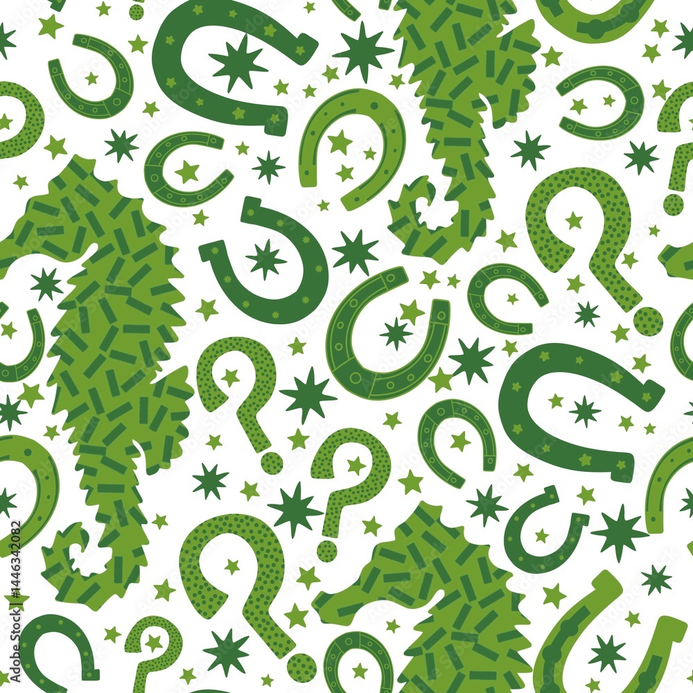 Christmas animals seamless horse pattern for wrapping paper and fabrics Christmas animals seamless horse pattern for wrapping paper and fabrics