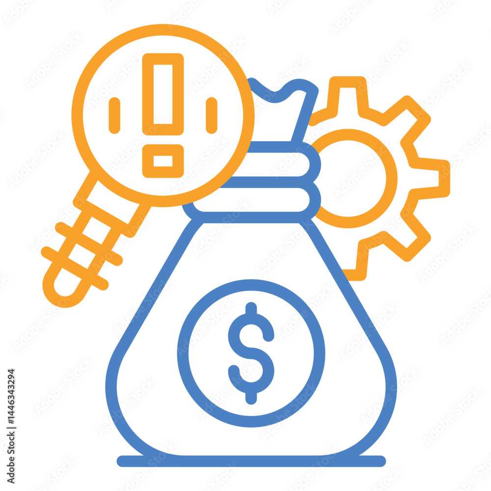 Loupe Money Icon Loupe Money Icon